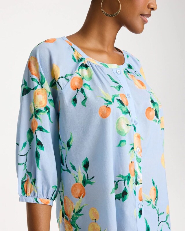 Cotton Voile Printed Blouse - image 4